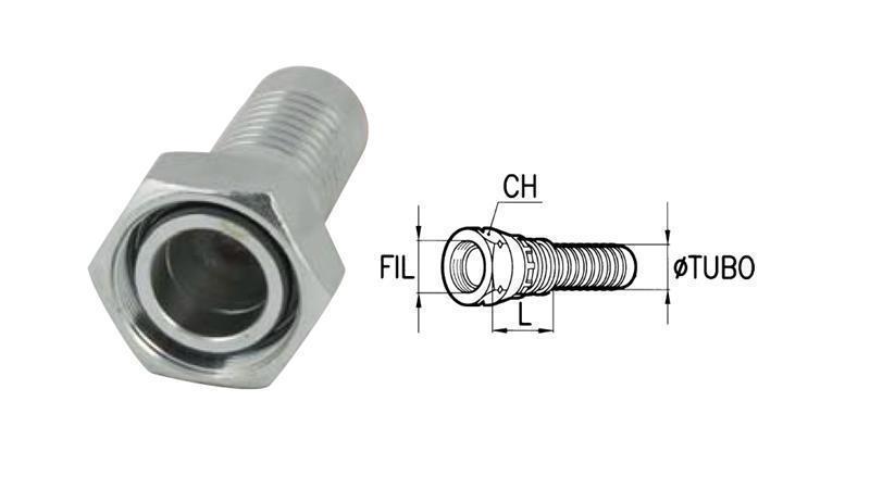 HIDRAVLIČNI PRIKLJUČEK DKOS 12 S ŽENSKI DN10-M20x1,5