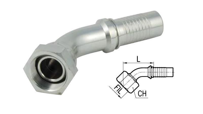 ΥΔΡΑΥΛΙΚΗ ΣΥΝΔΕΣΗ BSP ΘΗΛΥΚΟΙ ΕΛΒΟ 45° DN19-M26X1,5