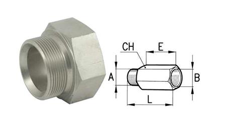 HYDRAULISK FORLÆNGET ADAPTER HAN-KVIND 3/8