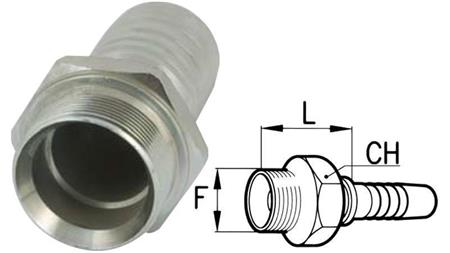 ΥΔΡΑΥΛΙΚΗ ΣΥΝΔΕΣΗ BSP ΑΝΔΡΑΣ DN19-M30X1,5