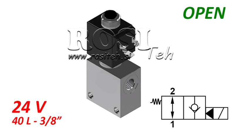 ΒΑΛΒΙΔΑ 2-ΔΡΟΜΩΝ 3/8 (NO) 24V - 40LIT