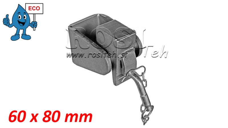 HALTER FÜR KIPPER CAISSON GABELFÖRMIG 60X80MM ECO