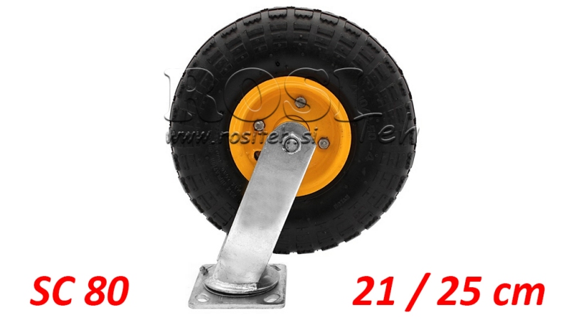 ΠΝΕΥΜΑΤΙΚΟΣ ΤΡΟΧΟΣ 21/25cm ΜΕ ΣΤΑΘΕΡΗ ΒΑΣΗ SC80