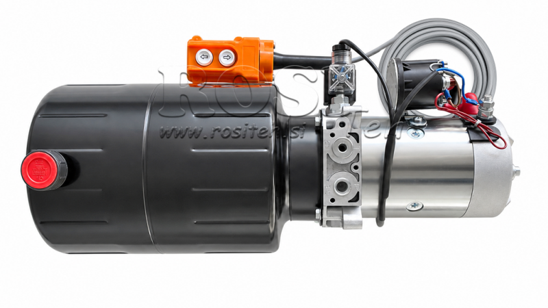 MINI ΥΔΡΑΥΛΙΚΗ ΜΟΝΑΔΑ ΙΣΧΥΟΣ 12V DC - 1.6kW = 2.1cc - 8 λίτρα - μονοφασική μονάδα (μέταλλο)