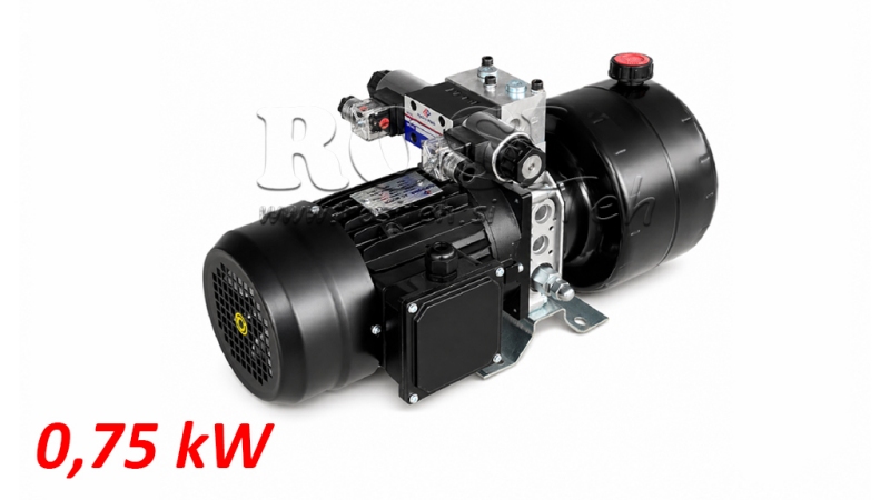 MINI ΥΔΡΑΥΛΙΚΗ ΜΟΝΑΔΑ ΙΣΧΥΟΣ 380V AC (0.75 kW) - 3.7 cc - 5.2 lit/min - δεξαμενή 4 lit