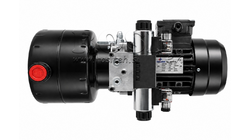 MINI ΥΔΡΑΥΛΙΚΗ ΜΟΝΑΔΑ ΙΣΧΥΟΣ 380V AC (0.75 kW) - 3.7 cc - 5.2 lit/min - δεξαμενή 4 lit