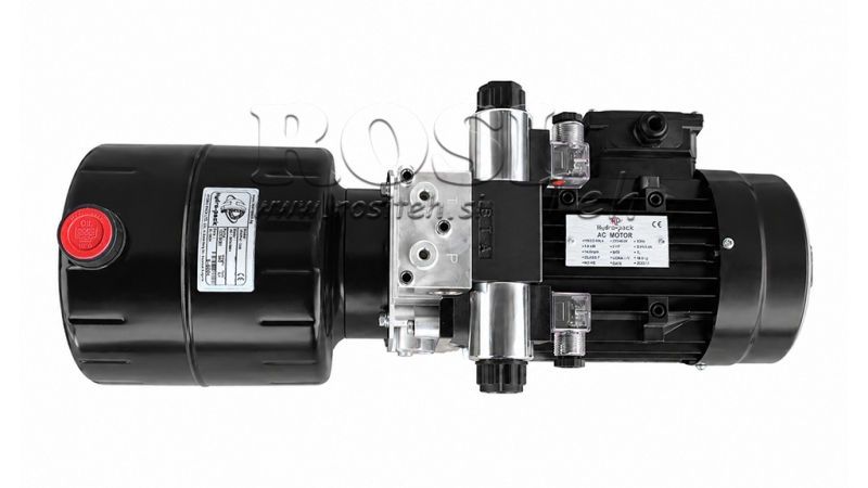 MINI HYDRAULISK POWER-PACK 380V AC (1.5 kW) - 5.8 cc - 8.2 lit/min - tank 6 lit