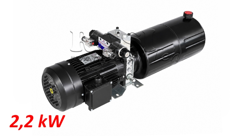 MINI HYDRAULISK POWER-PACK 380V AC (2.2 kW) - 8.0 cc - 11.2 lit/min - tank 12 lit
