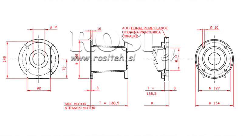 KIT DE CONEXIÓN MOTOR DE GASOLINA + BOMBA HI-LO 16GPM