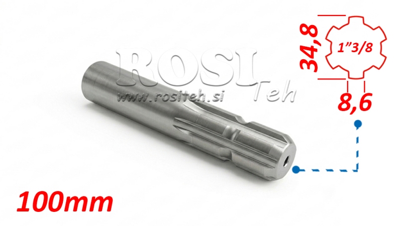 P.T.O. ADAPTÉR 13/8 L=100