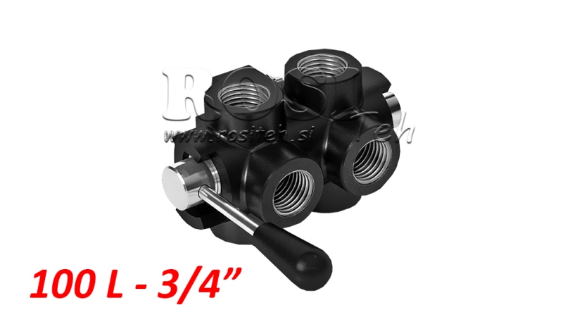 ΧΕΙΡΟΚΙΝΗΤΗ ΒΑΛΒΙΔΑ 6 ΔΙΑΔΡΟΜΩΝ DF 3/4 - 100LIT