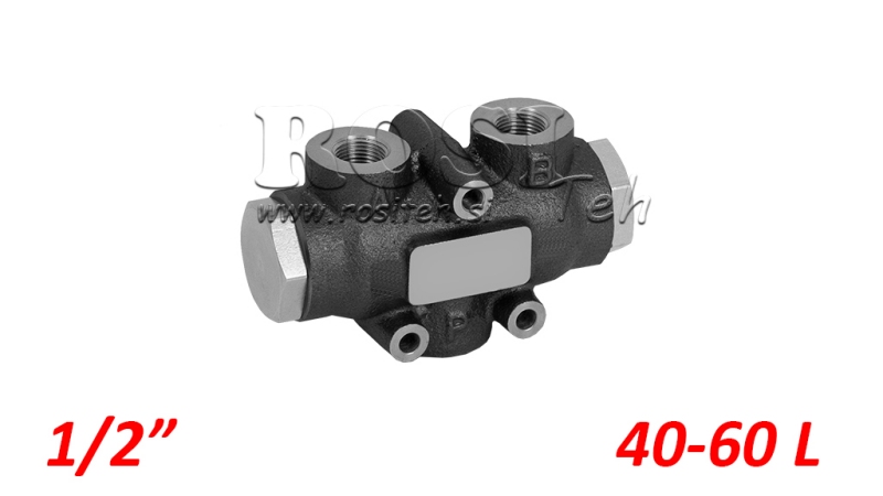 HIDRAVLIČNI DELILNI VENTIL PRETOKA V01006 40 - 60 lit - 1/2 - 250 bar (max.300 bar) V-EQ30