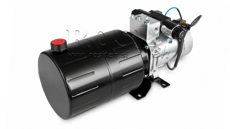 MINI UNITATE DE PUTERE HIDRAULICĂ 24V DC - 2.2kW = 2.1cc - 8 lit - unitate bidirecțională (metal)