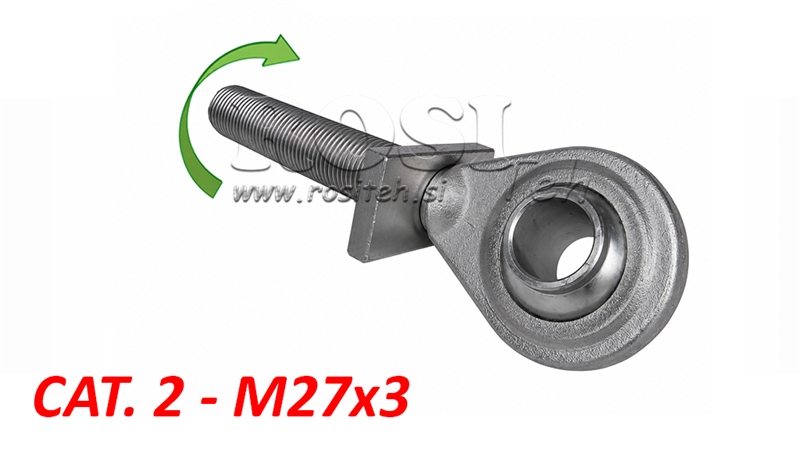THREAD HOOK CAT.2 FOR TOP LINK M27X3 RIGHT THREAD