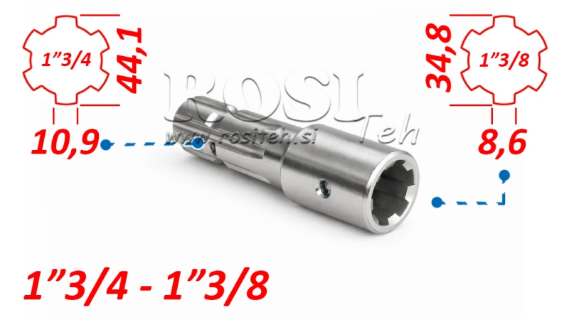 P.T.O. ADAPTER 1''3/4 to 1''3/8