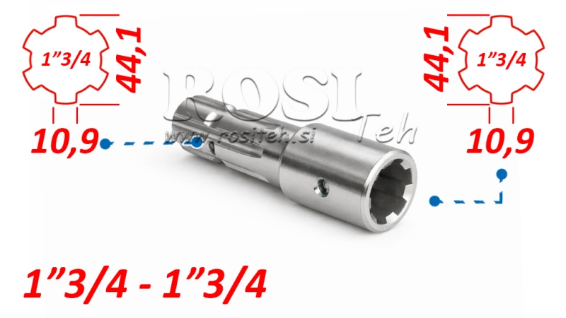 ADAPTOR CARDANIC DE LA 1-3/4 LA 1-3/4 (165 mm)