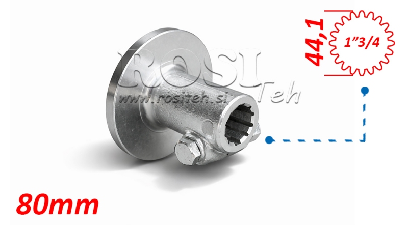 KARDANADAPTER FLANTSIGA JA TAPIGA 1-3/4 (80 mm) (20 SOONT)