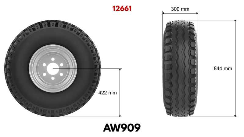 11,5/80-15,3 ΕΛΑΣΤΙΚΌ AW909 (14 PR) ΜΕ ΖΆΝΤΑ 9,00 x 15,3