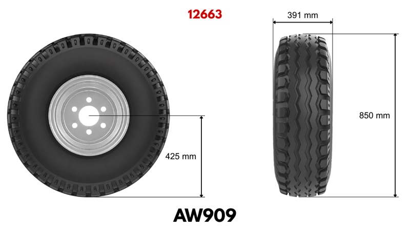 15.0/55-17 ΠΝΕΥΜΑΤΙΚΟ AW909 14PL ΜΕ ΖΑΝΤΑ 13,00X17