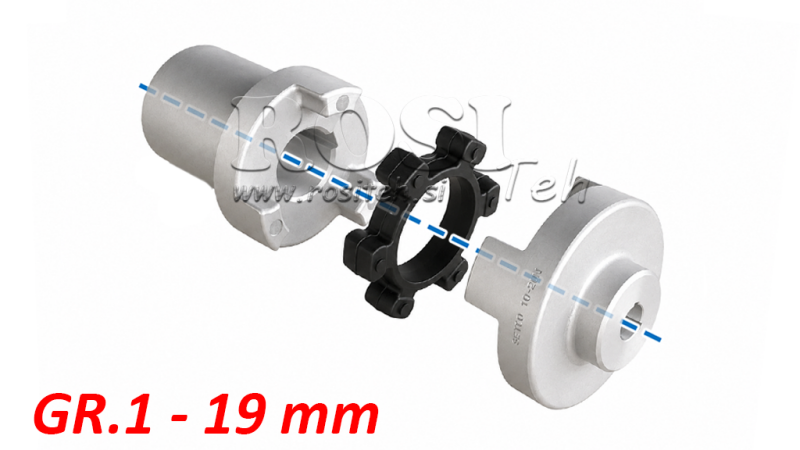 GUMMIKOBLING INNSATS ND5 (0.55-0.75KW) 19MM/GR1