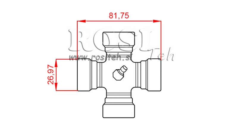 KRYŽMĖ F-26,97X81,75 ECO KARDANO VELENUI 910mm 30-75HP IR 890mm 30-75HP