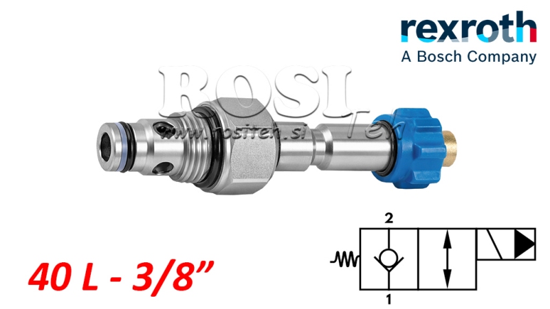 ΥΔΡ. ΚΛΕΙΣΤΟΣ ΗΛΕΚΤΡΟΜΑΓΝΗΤΙΚΟΣ ΕΛΕΓΧΟΣ ΓΙΑ 2-ΔΡΟΜΟ ΒΑΛΒΙΔΑ REXROTH 3/8 40-LIT