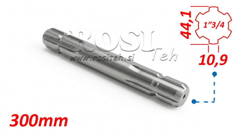KARDANADAPTER 1-3/4 DOBBELTSIDET (300 mm)
