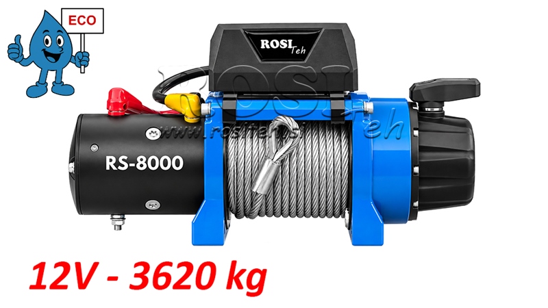 12 V ΗΛΕΚΤΡΙΚΌ ΒΑΡΟΎΛΚΟ RS-8000 - 3620 KG - ΣΥΡΜΑΤΌΣΧΟΙΝΟ - ECO
