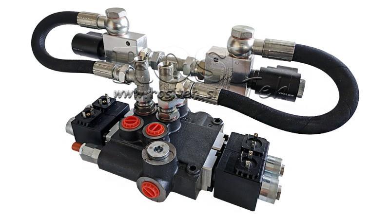 HYDRAULICKÝ VENTIL 2xZ80 12V DC S PLAVAJÍCÍ FUNKCÍ