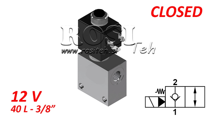 ΒΑΛΒΙΔΑ 2-ΔΡΟΜΩΝ 3/8 (NC) 12V - 40LIT