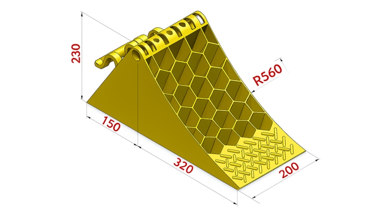 ANHÄNGERKEIL AUS KUNSTSTOFF DIN 76051/E53 - 6500kg - mit TÜV
