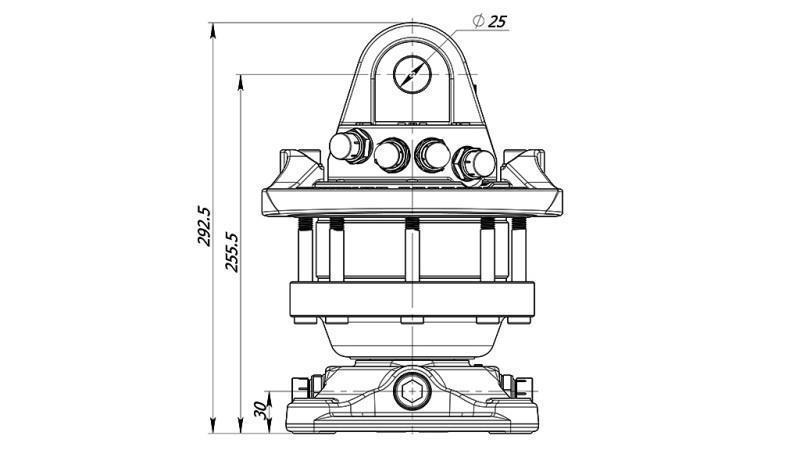 ΥΔΡΑΥΛΙΚΟΣ ΡΟΤΑΡΑΣ 4500/2250 KG ΜΕ ΦΛΑΝΤΖΑ