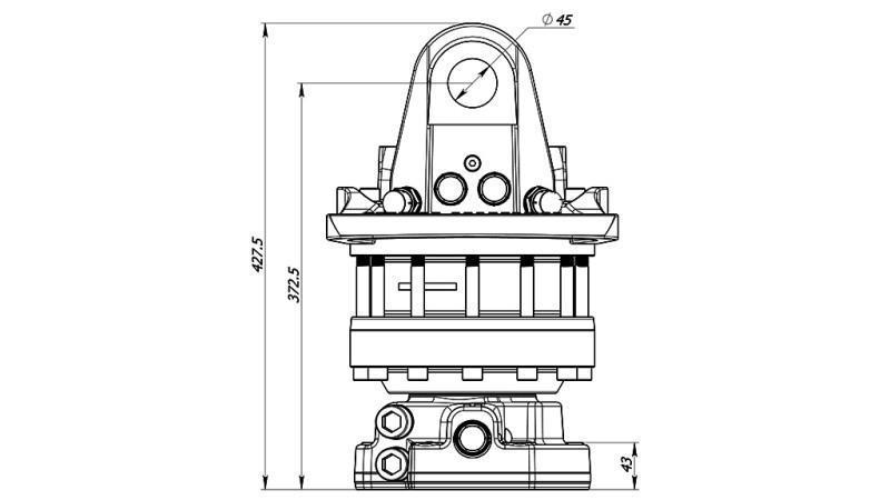 ΥΔΡΑΥΛΙΚΟΣ ΡΟΤΑΤΟΡΑΣ 16000/8000 KG ΜΕ ΦΛΑΝΤΖΑ