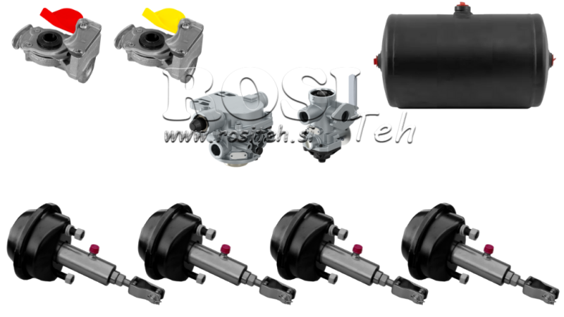 ΣΕΤ ΑΕΡΟΥΔΡΑΥΛΙΚΩΝ ΦΡΕΝΩΝ ΓΙΑ ΤΡΕΙΛΕΡ ΠΛΗΡΕΣ ΔΙΠΛΟ ΚΥΚΛΩΜΑ 4 ΕΔΑΦΟΣ