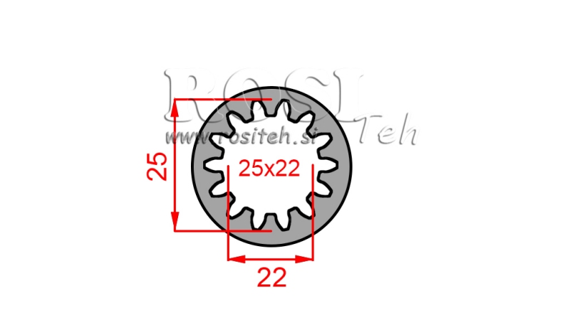 PTO GIR 25X22 14 TENNER D35 L45