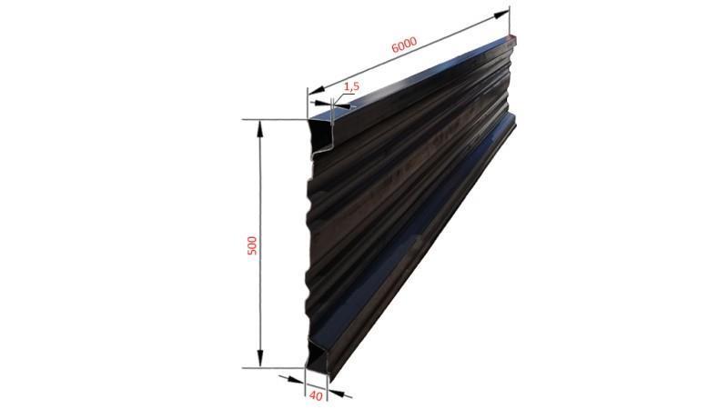 ΠΛΕΥΡΙΚΟ ΠΑΝΕΛ ΓΙΑ ΤΡΑΚΤΕΡ ΑΠΟΡΡΙΜΜΑΤΩΝ 6 ΜΕΤ. - ΥΨΟΣ 500 mm