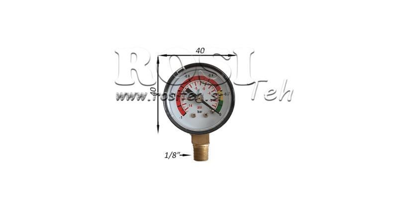 VAKUUMMETER FÜR HYDRAULIKFILTER -1 - 0 BAR - 1/8