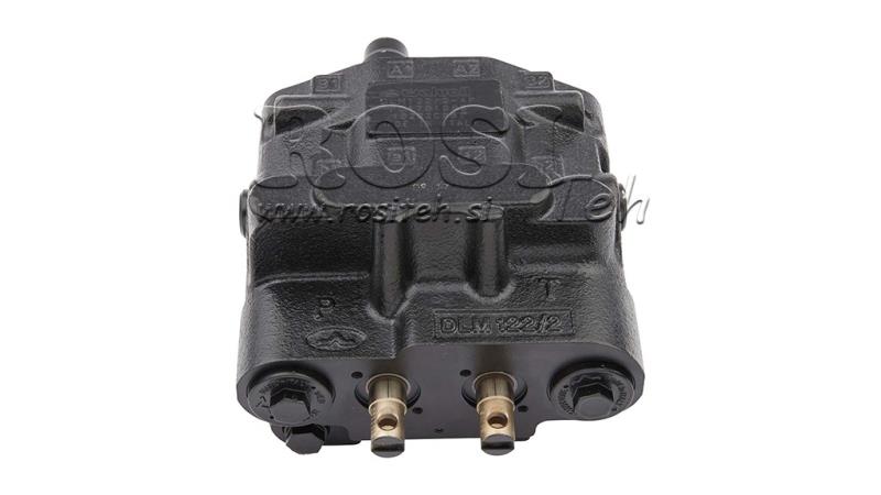 HYDRAULICKÝ OVLÁDACÍ VENTIL DLM-122/2 2xP80 L/min ZATÍŽENÍ S FLOAT FUNKCÍ