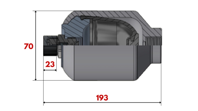 ΥΔΡΑΥΛΙΚΟΣ ΑΚΟΥΜΠΛΩΤΗΣ 0,35 LIT - M18x1,5