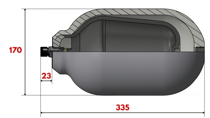 ΥΔΡΑΥΛΙΚΟΣ ΑΚΟΥΜΠΛΩΤΗΣ 3,8 LIT - BSP 3/4