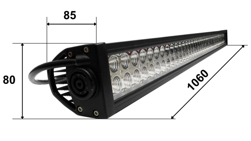 LED PRACOVNÍ SVĚTLO - SVĚTLO 80 LED 240W 12V-24V COMBO 106CM MEGA