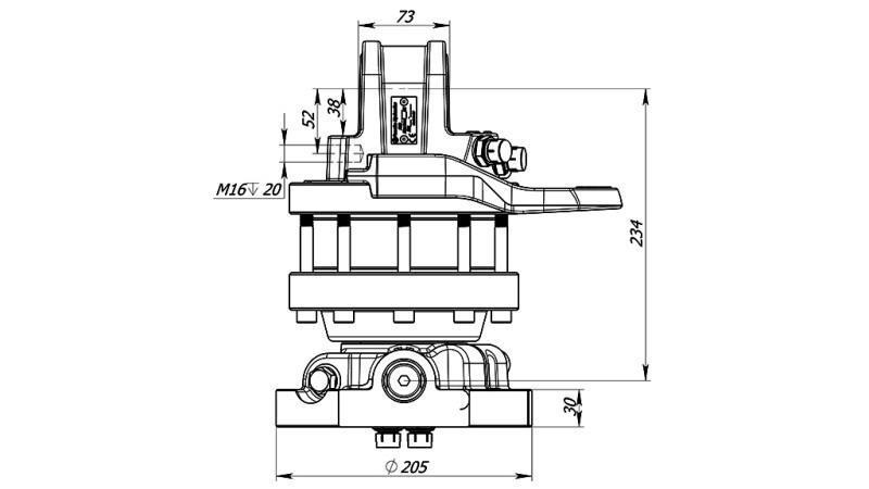 ΥΔΡΑΥΛΙΚΟΣ ΡΟΤΑΡΑΣ 5500/3250 KG ΜΕ ΦΛΑΝΤΖΑ