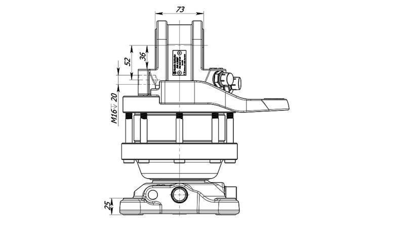 ΥΔΡΑΥΛΙΚΟΣ ΡΟΤΑΡΑΣ 4500/2250 KG ΜΕ ΦΛΑΝΤΖΑ