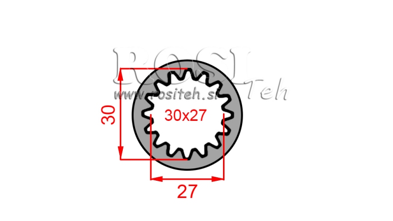 KARDANADAPTERI HOLKKI 30x27 (16 URAA) (50 mm)