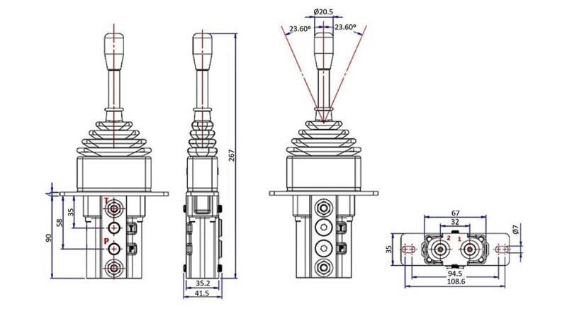 HYDRAULIKJOYSTICK OHNE SPERRUNG