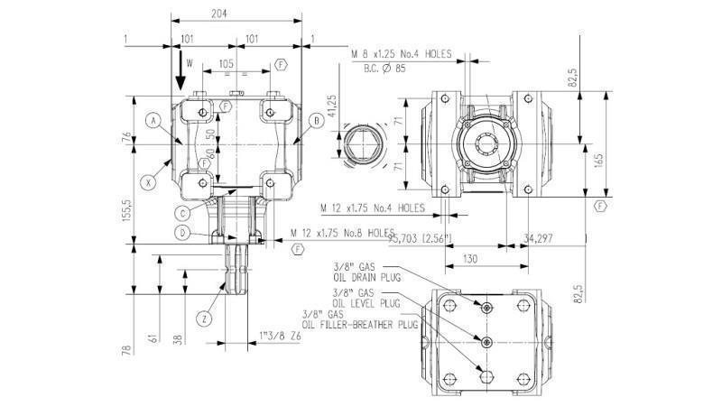 ΓΩΝΙΑΚΟΣ ΜΕΙΩΤΗΣ TB-27J 1.46:1 (40HP-29.4kW)