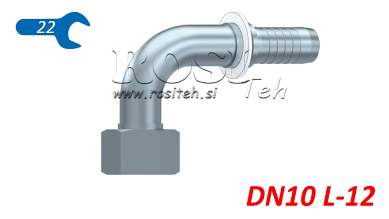 ΥΔΡΑΥΛΙΚΗ ΣΥΝΔΕΣΗ DKOL 12 L ΘΗΛΥΚΟ ΕΛΒΟ 90 DN10-M18X1,5