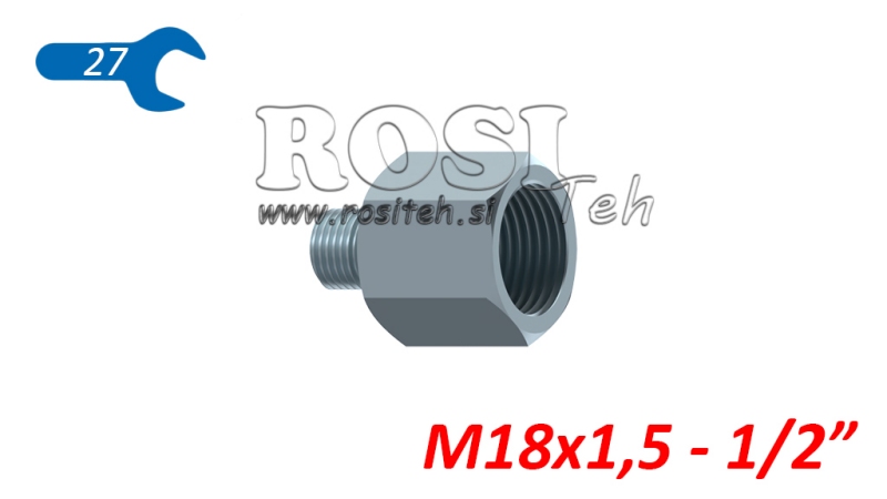 HYDRAULIKADAPTER MÄNNLICH-WEIBLICH 18x1,5-1/2