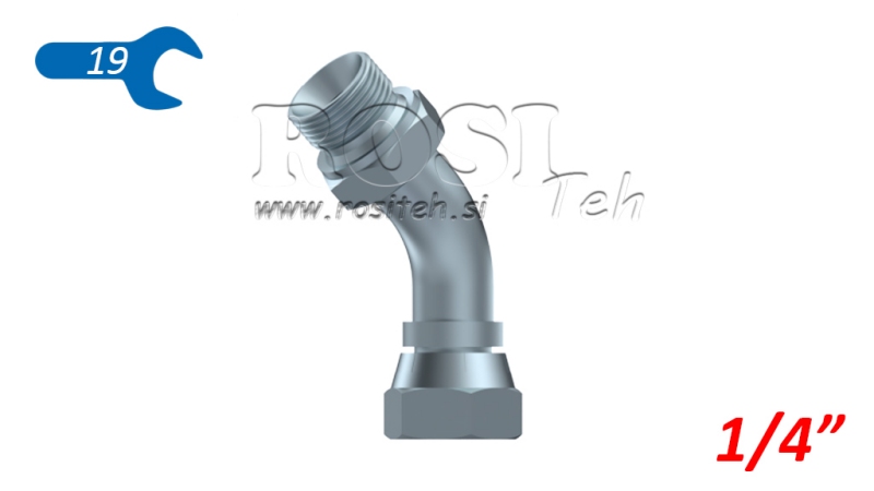 ΥΔΡΑΥΛΙΚΟΣ ΓΩΝΙΑΚΟΣ 45° BSP ΑΝΔΡΑΣ-ΓΥΝΑΙΚΑ 1/4