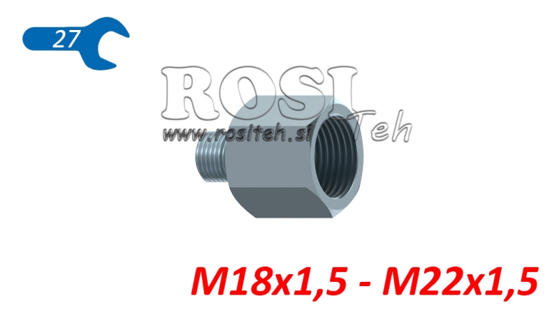HYDRAULIKADAPTER MÄNNLICH-WEIBLICH 22x1,5-18x1,5